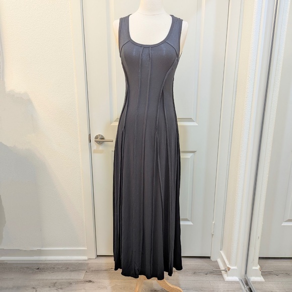 Karen Kane Long Black Sleeveless Pleated Fill Maxi Evening Dress - Picture 4 of 10